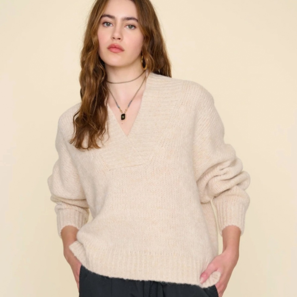 Xirena Keyes V Pullover Size Small in Dune Marble